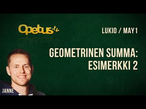 Video: Mitä eroa on geometrisen summan ja geometrisen sarjan välillä?