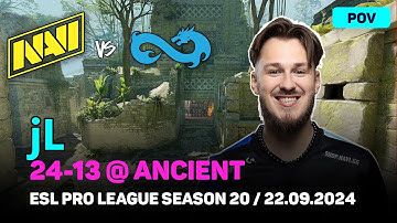 CS2 POV NAVI jL (24/13) vs Eternal Fire (ancient) @ ESL Pro League Season 20 | Sep 22, 2024