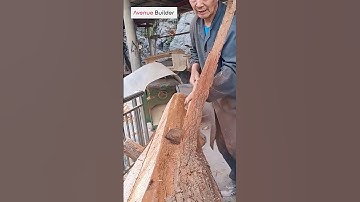 The process of removing bark from a log | #bark #log #diy  #removing #woodscraft #shorts