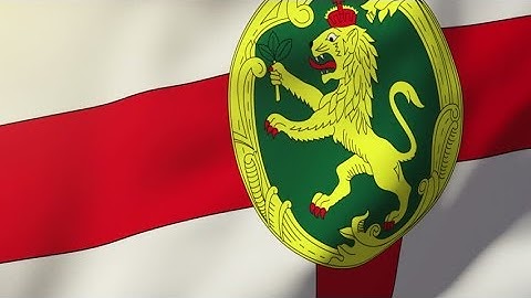 4K Alderney flag waving in the wind. Looping sun rises style. Animation loop Stock video