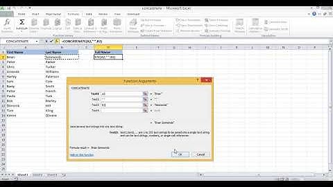 MS Excel 2010 | concatenate function tutorial | Voice if Data