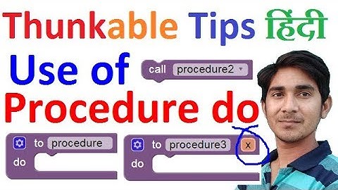 How to use Procedure do block in appybuilder or thunkable hindi ? thunkable tutorial tips in hindi?