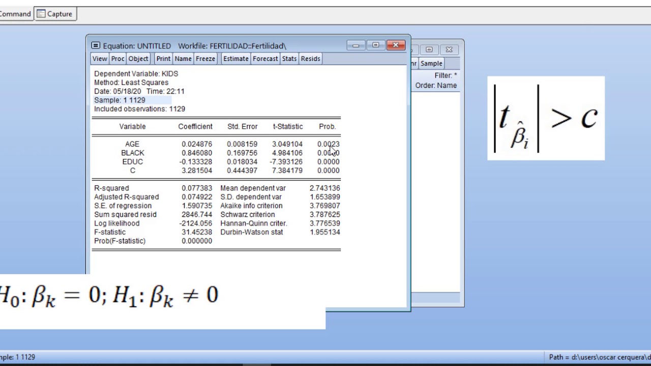 3. Análisis de Regresión Múltiple con Eviews