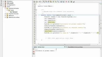 suma de 2 numeros en  consola de java netbeans.avi