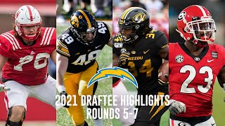 Chargers Rounds 5-7 Draft Picks College Highlights | LA Chargers