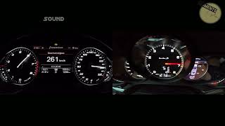 Audi S8 plus vs. Porsche 911 Turbo S - acceleration and Vmax on German Autobahn