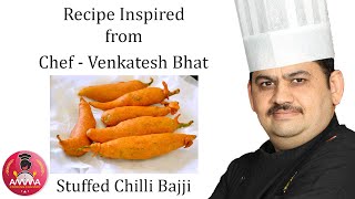 Recipe Inspired from Chef VenkateshBhat | Stuffed Chilli Bajji | Milagai Bajji | Easy Evening Snack