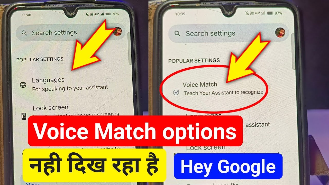 ok google voice match option not showing | google assistant voice match ...