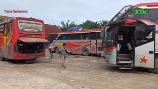 Bus Malam Sumatera istirahat pagi ,Area RM Tuah Sakato Kandis