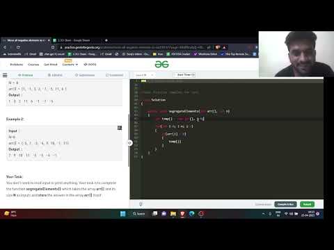 Move all Negative elements to end | GFG | Coder Army Sheet | BRUTE and OPTIMAL  | Java Solution