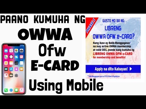 HOw to APPLY OWWA OFW E - CARD Using Mobile