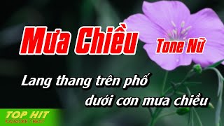 Video thumbnail of "Mưa Chiều Karaoke Tone Nữ | Nhạc Sống Mới Dễ Hát TOP HIT KARAOKE"