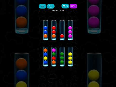 Видео: Игра Ball Sort Puzzle - Ball Sort Puzzle 32 уровень