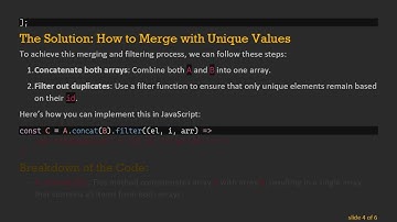 How to Merge Two Arrays and Create a New Array with Unique Values Like Union