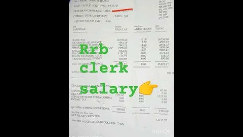 Salary of newly joined rrb clerk✌️#rrbclerk #bank #ibps#banker