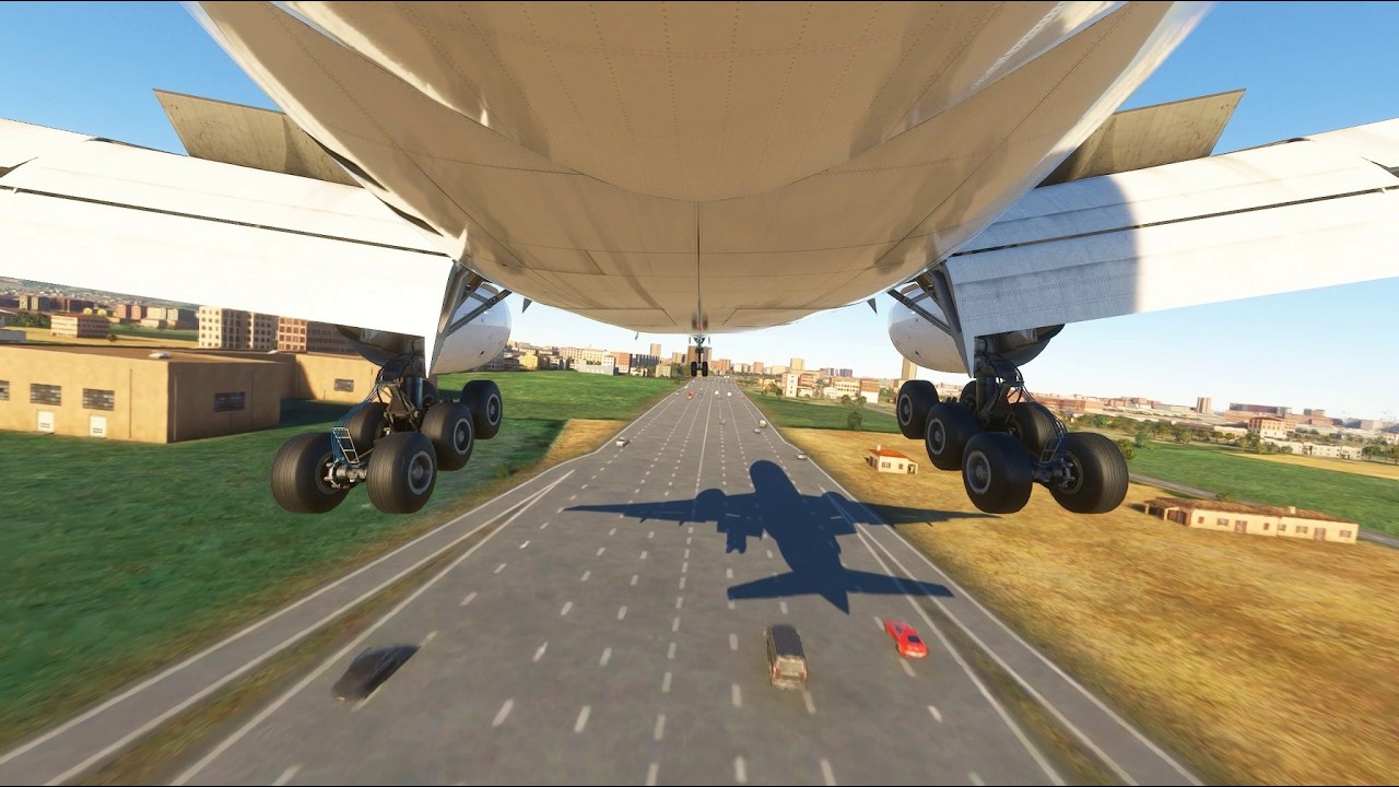 Plane Crash After Landing - | American Airline A380 - New York Airport  #avaition #msfs2024