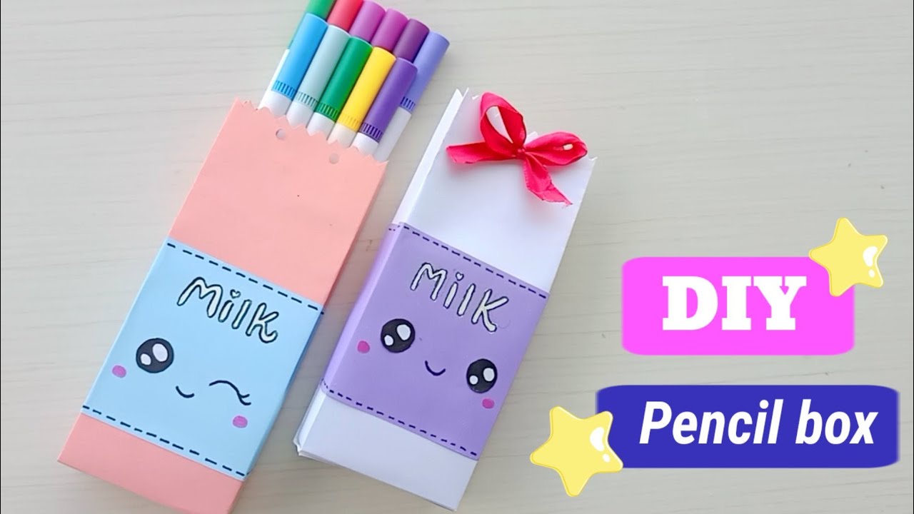 How to make a paper pencil box | Paper pencil box /Easy Origami box