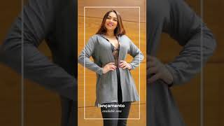 Cardigan Feminino Malha Viscolycra.