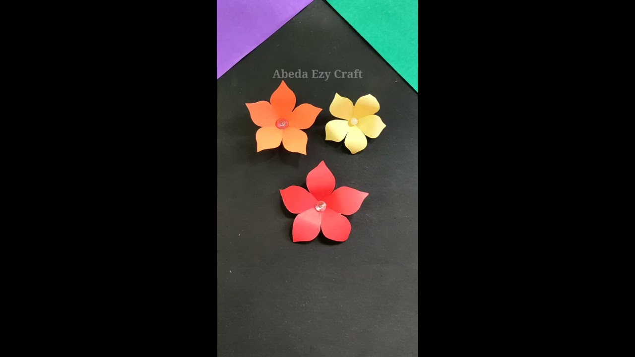 Easy Paper flowers | How to make paper flowers | Flower Making | DIY Flower