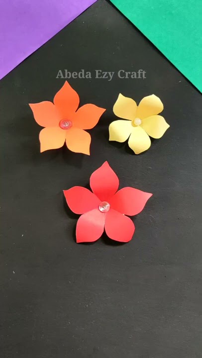 Easy Paper flowers | How to make paper flowers | Flower Making | DIY Flower