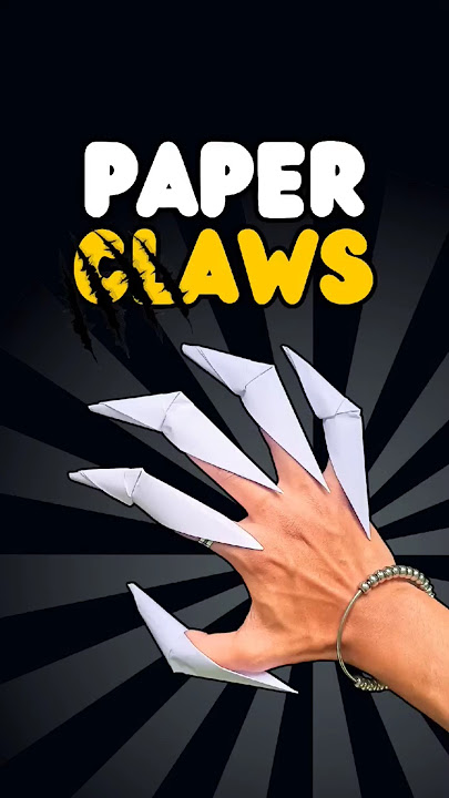 Paper Claws Tutorial ☣️✂️#craft #papercraft #diy #paper #experimnent #origami #papertoys #paperplane