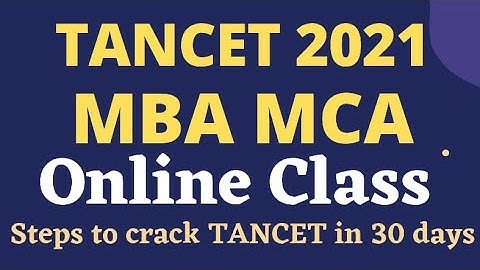 TANCET 2021|TANCET MBA/ MCA Online Coaching & Exam Preparation | LEARN TO LEAD ACADEMY