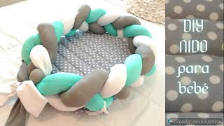 NIDO con TRENZA para Bebé Recién Nacido | FÁCIL bonito y en Tendencia #DIY #baby #nest