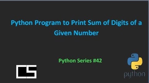 Python Program to Print Sum of Digits of a Given Number |@CodingwithShameera1
