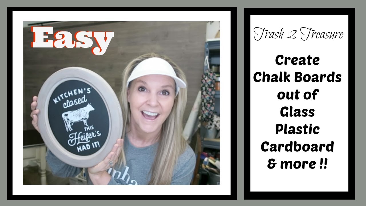 DIY Your Own Chalk Boards from your old glass picture frames