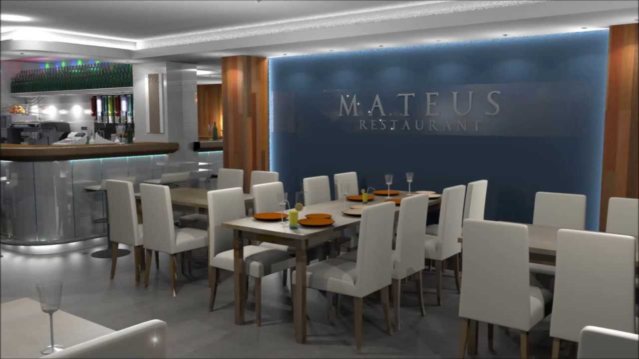 3d sketchup & shaderlight restaurant Interior YouTube