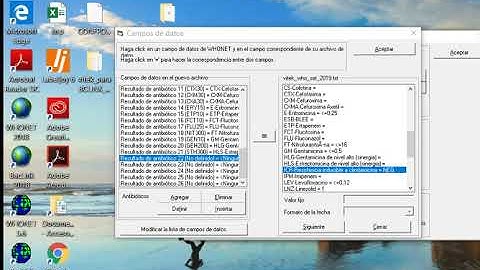 WHONET BacLink Configuracion