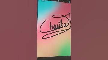 CHARIKA name signature on procreate comment your names #calligraphy #trending #art