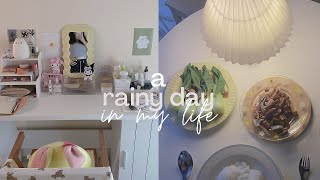 rainy day in my life 🌧️ - asmr cleaning, dressing table makeover, digital journaling 📔