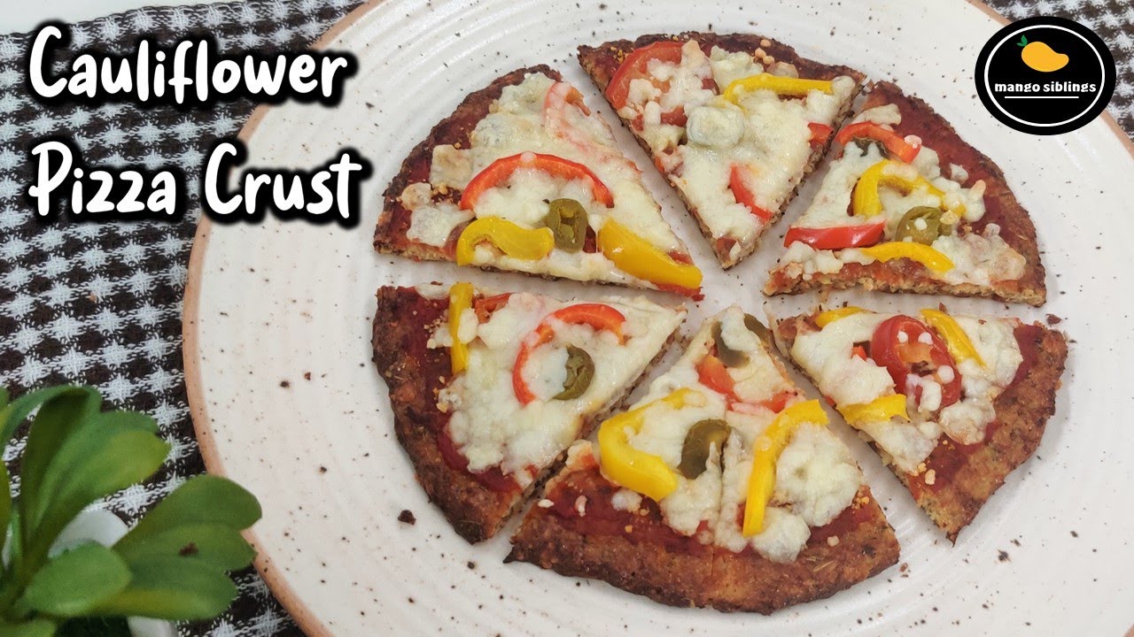 Cauliflower pizza II Keto Pizza. Cauliflower rice pizza crust Cheese