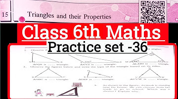 Class 6th maths practice set 36 | Chapter 15 Triangles and their properties|Maharashtra State board