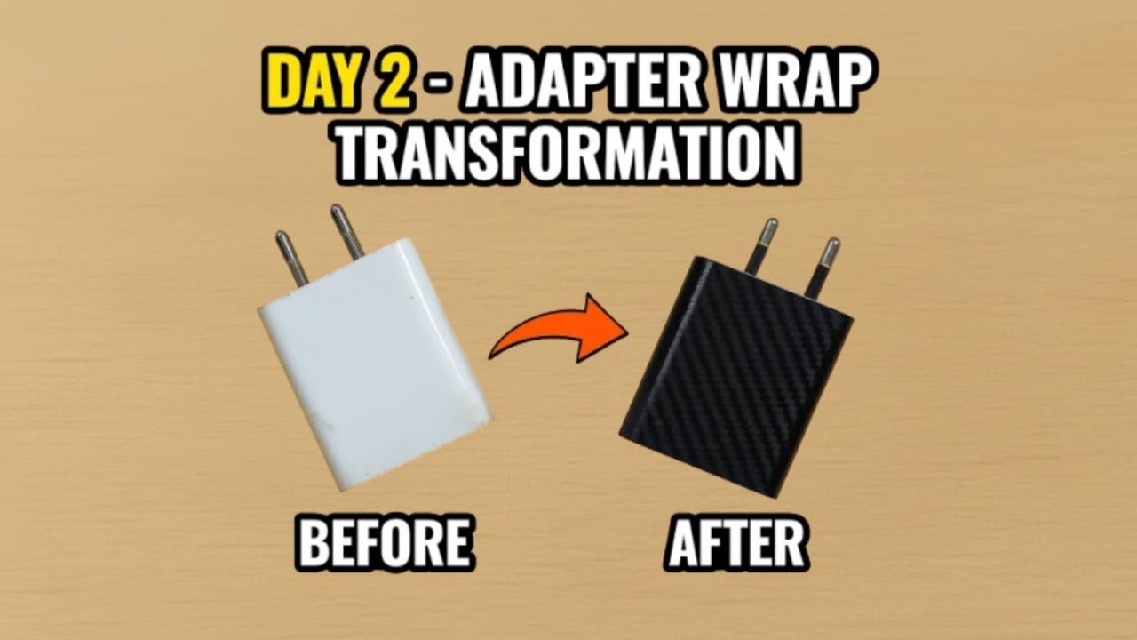 How to Wrap a Charging Adapter | Carbon Fiber Vinyl Wrap Tutorial 