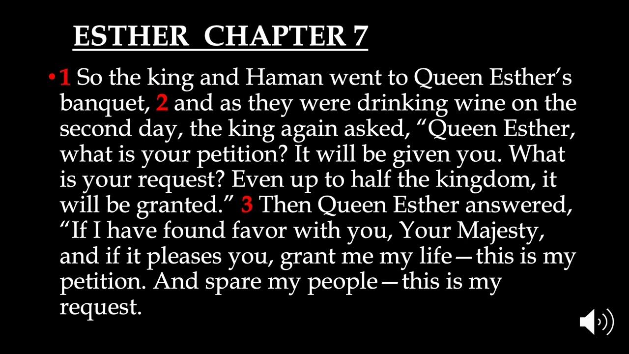 Summary Of The Book Of Esther Chapter 7