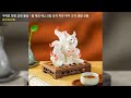 구미호 정령 요정 불상 - 홈 데코 데스크탑 장식 작은 여우 조각 생일 선물