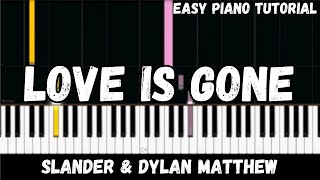 Slander - Love Is Gone ft. Dylan Matthew (Easy Piano Tutorial) Resimi