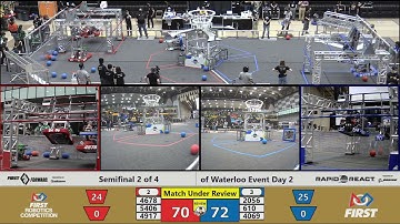 2022 ONT District University of Waterloo Event Day 2 - Semifinal 2-1 - Full Field View
