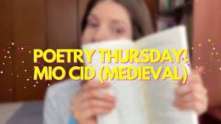 POETRY THURSDAY // MEDIEVAL POETRY // MIO CID // #ancientsathon #historathon2023
*********************
THE POEM:
Spanish:Cantar de Mio Cid
English: Poem of the Cid
English version in the video: https://www.sacred-texts.com/neu/cid.htm
Spanish editions I’m reading:
https://www.amazon.com/-/es/Colin-Smith/dp/843760060X/ref=sr_1_4
https://www.amazon.com/-/es/Sin-Autor/dp/9700757528/ref=sr_1_1
*********************
VIDEO CHAPTERS:
00:00 - Intro
00:25 - What I’m reading
00:59 - About the poem
3:08 - Editions I’m reading
4:22 - My favorite part
5:17 - About translation
6:09 - Reading the poem
9:48 - Outro
*********************
ANCIENTSATHON INFO:
@jenniferbrooks https://youtu.be/1zinjrfpBNo
@DavidWiley7 https://youtu.be/kwaqOATs1_w
@goodstrongwords https://youtu.be/44pCh4d90xE
*********************
HISTORATHON INFOI:
Historathon is a year-long celebration of reading historical nonfiction. The goal is to read, discuss, and spotlight works of history, and to encourage reluctant readers to give history a try.
HISTORATHON ANNOUNCEMENT VIDEOS:
My announcement: https://youtu.be/wmHjliUb3Cw
Creator’s announcement: https://youtu.be/MkzJ1BKpmG4
@RevWDSutingChannel
*********************
ME, ELSEWHERE:
Twitter: @MarianaMasBooks
Goodreads: https://www.goodreads.com/marianamasbooks
Insta: @mariana_taroting POETRY THURSDAY // MEDIEVAL POETRY // MIO CID // #ancientsathon #historathon2023