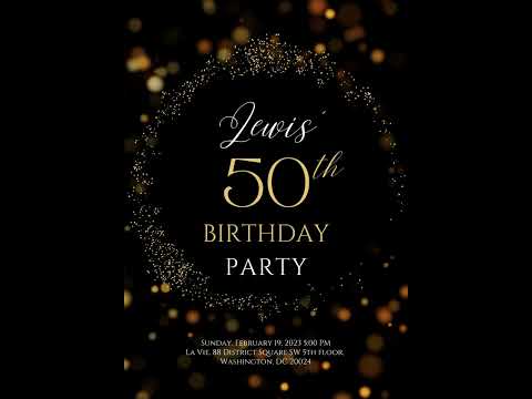 Lewis 50th Birthday Party Invitation