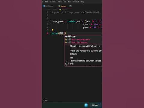 Leap year program in python | Leap Year | Python Tutorial #python # ...