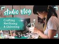 Studio Vlog: crafting, binge watching Netflix and unboxing goodies from my favorite artists!