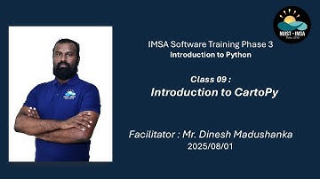Introduction to Python Class 09 : Introduction to CartoPy