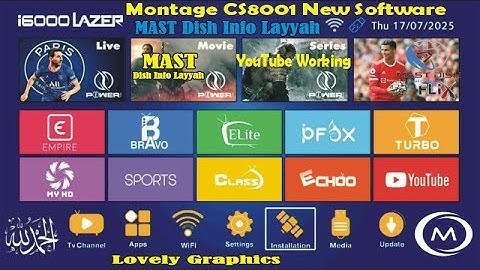Montage CS8001 New Software 2025 || YouTube || DLNA || #montage #montagecs8001 #youtube #dlna