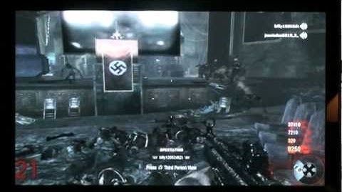 Call of Duty Black Ops Zombies Gameplay:Gun Game Series MP5+M16 Part:6 cont mid Rnd 21