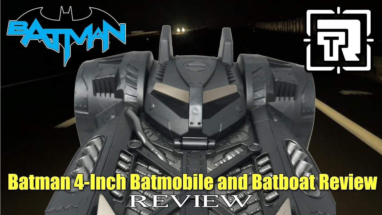Action Figures BATMAN Batmobile and Batboat 2-in-1 Transforming Vehicle for 4in