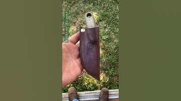 An old fixed blade sheath I made…. #leather #leatherwork #richterknives #leathersheath #knifesheath