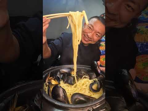 【Truck Cooking】Pasta with mussels！【asmr】#shorts